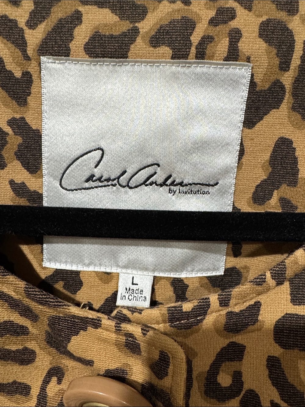 CAbi Carol Anderson by Invitation Leopard Print Tan and Brown Jacket - Picture 2 of 6